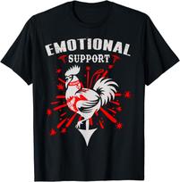 Emotional Support Shirt Chicken Emotional Support Cock Unisex T-Shirt S