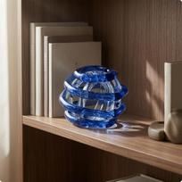 Glass Flower Arranger Spherical Cage Sphere Vase Hollow Openwork Ornament for Floral Display,