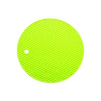 Silicone Trivet Heat Non Hot Pad for Cups Bowls Pots - Round Kitchen Counter one size žalia