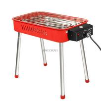 220V Household Electric Oven Smoke-free Non Stick Baking Pan Grill Skewers Household Machine Barbecue BBQ Restaurant Equipments raudona
