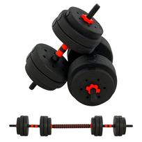25kg 2 IN 1 Adjustable Dumbbells Weight Set, Dumbbell Hand Weight Barbell for Body Fitness, Lifting Training for Home, Office, Gym, Black 21 x 21 x 50 cm