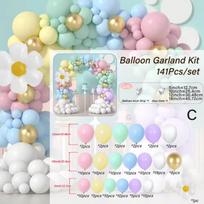 129/132/140/141pcs Maca multi-color balloon set, suitable for weddings, birthdays, parties,   bachelor party decorations Other