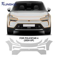 TPU Dažų Apsaugos Plėvelė Polestar 4 2024 2025 Anti Scratch Skaidri PPF Kėbului front bumper juoda