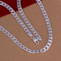 Fine 925 Silver Necklace exquisite noble luxury gorgeous charm fashion 6MM men solid wedding chain women jewelry 40cm