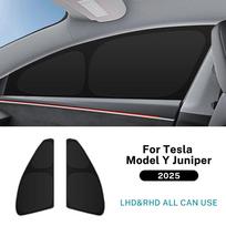 Sunshade for Tesla Model Y 2025 Juniper LAUNCH Front Side Window Sun Visor Cover Windshield Privacy Shade Summer Accessories Front 2PCS juoda