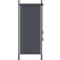 Laisvai stovintis markizė, reguliuojamas ilgis, surinkimas be gręžimo, aliuminio rėmas, 1,2 x 2,2–3,1 m, tamsiai pilkas 120 x 2.8 x 310 cm tamsiai pilka spalva