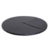 Pole Dance Mat, 5 cm Thick Round Plastic Mat for Pole Dance Exercises, Gymnastics, Yoga, Black 150 x 150 x 5 cm juoda