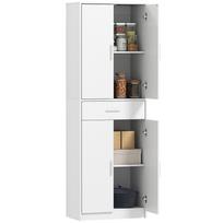 Virtuvės spintelė, 3 reguliuojami lentynų lygiai, medžio drožlių plokštė, MDF, daug vietos daiktams laikyti, balta 60 x 35 x 180 cm balta