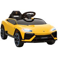 Kids' Electric Car 12V Kids' Car with 2.4 GHz Remote Control, 2 Motors, Horn, LED, Music, 101.5 x 49 x 43 cm, Yellow 101.5 x 49 x 43 cm geltona