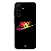 Coque Pour Samsung Galaxy A56 Nike logo coloré front noir Maniacase juoda