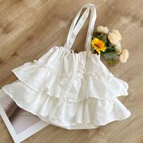 Sweet Aesthetic Women Handbags Fairy Solid Ruffles Pleated Underarm Bag Fashion Elegant Shoulder Bags All Match Shopper Totes 57.5x14x33cm balta