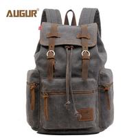 New Canvas Bag Retro Men's Backpack Computer Bag Student Backpack gray