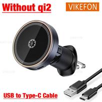 Car qi2 Cooling Magnetic Wireless Charger Air Outlet 360° Rotate For Magsafe iPhone 16 15 14 13 12 Pro Max Fast Charging Station