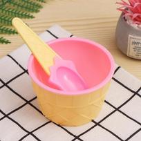 1/4Pcs Vibrant Colors Ice Cream Bowls and Spoons Set Includes Sundae Kit for Summer Holiday Parties Ice Cream Bowl Gift Decor