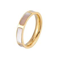 White Fritillary Ring Women's Niche Light Luxury Shell Ring Titanium Steel Electroplating Jewelry 6