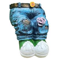 Elegant Artistic Resin Jeans Planter Pot With Drainage Holes Suitable For Indoor Outdoor Garden Yard Patios Decoration