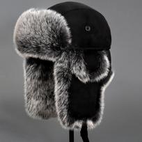 Žieminiai Nauji Bomber Kepurės Vyrams Pliušinės Storas Ausų Apsauga Cappello Invernali Uomo Gorro Ruso Slidinėjimo Ushanka Kailinė Kepurė 56-60cm juoda