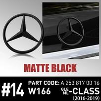 Automobilio lipdukas Mercedes Benz For Mercedes Benz GLE klasės ML GLE63 AMG W166 2016-2019 3D ABS Originalaus automobilio galinės bagažinės emblemos lipdukas matinė juoda spalva