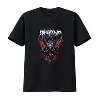 Men's Job For A Cowboy Skull Print Black T Shirt X Small Gothic Rock Style vintage Washed Stylish streetwear Breathable S
