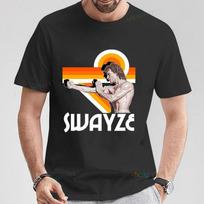 Patrick Swayze Fan Gift Camiseta Hombre Pure Cotton Crew Neck Adult T-Shirt  Retro Style Casual Loose Gothic Man Clothing S įvairiaspalvis