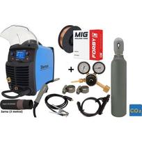 Inverterinio suvirinimo aparato Sherman DIGIMIG 205 LCD SYNERGIC KOMPLEKTAS  (aparatas + dujų balionas CO2 8L + reduktorius + vi
