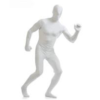Nematomumo apsiaustas Vaikui Suaugusiam Zentai Spandex Kostiumas Kombinezonas Viso Kūno Kostiumas Kostiumai Apranga Daugiaspalvis Kūną Glaudžiantis Bodis Berniukui M balta