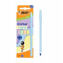 Bic Cristal Pastel rašikliai, 5 vnt.