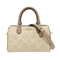 [Pre-Owned] Rowan 25 Logo Zip Closure Leather Boston Bag - Excellent #WX4EAJ ONE SIZE