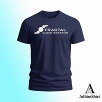 Fractal Audio Funny Logo T-Shirt Mens Cotton Graphic Tee Gift S blue