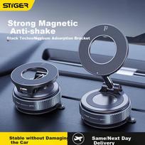 Stiger Vacuum Suction Magnetic Car Phone Holder, 2026 Model, Suction Cup, In-Car Multifunctional Car Phone Mount