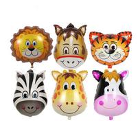 Jingtang Holiday Cartoon Animal Head Aluminum Foil Balloon, Children's Birthday Party Activity Decoration, Scene Setup Supplies