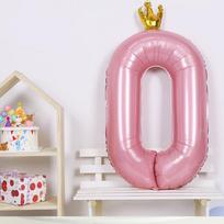 Birthday Scene Decoration, Girl's Number Birthday Balloon Props, Atmosphere Setup, Children's Party Decorations, Pink 0