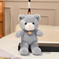 Lovely Colorful Bear Pendant Anti-lost Bear Plush KeyChain Colorful Bear Plush Toy  Decoration pilka