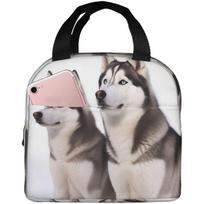 Husky Dogs Lunch Bag for Women Men Reusable Lunch Tote Bags Insulated Lunch Box Leakproof Meal Bag Large Capacity One Size