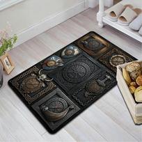 Compass Symbols Pattern Rug Floor Mat for Living Room or Bedroom Soft and Comfortable Carpet a Gift for Birthday and Holiday. 40x60cm( 15x23in ) įvairiaspalvis