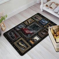 Car Art Rug Pattern Rug Floor Mat for Living Room or Bedroom Soft and Comfortable Carpet a Gift for Birthday and Holiday. 40x60cm( 15x23in ) įvairiaspalvis
