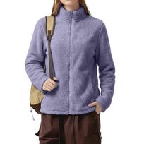 Women's Color Quilted Long Sleeve Stand Collar Zip-Up Jacket for Cold XL violetinė