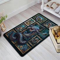 Oceanic Serpent Gallery Pattern Rug Floor Mat for Living Room or Bedroom Soft and Comfortable Carpet a Gift for Birthday and Holiday. 40x60cm( 15x23in ) įvairiaspalvis