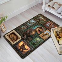 Dinosaur Collection Pattern Rug Floor Mat for Living Room or Bedroom Soft and Comfortable Carpet a Gift for Birthday and Holiday. 40x60cm( 15x23in ) įvairiaspalvis