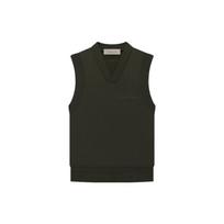 Fear Of God Essentials SS23 Pullover V Neck Vest Off Black Women Tops Light-Black FOG-SS23-115 S