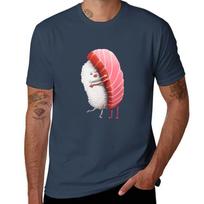 Maguro Tuna Sushi Hug Kawaii Sashimi Tshirt Work Utility Casual Tee Shirt S