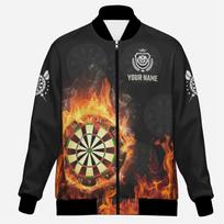 Fashion Darts 3D Printed Jacket Team Name Personalized Zip Jacket Popular Casual Loose Sweater Jacket S