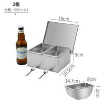 Stainless Steel 2/3/4/5 Section Ingredients Box Salt Sugar Cheese Sauce Box Seasoning  Pizza Making Tool Snack Storage Box