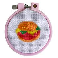 Cross Stitch Keyring Material Pack Needle Thread Cloth Embroidery Keychain Embroidery Art Keychain Pendant for Beginners Adults