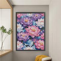 Dreamy Lotus Full 11CT DIY Stamped Cross Stitch Art and Crafts Kits Large Size 19.69x24.8in for Beginners Adults Home Wall Decor China Mainland