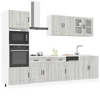 Kalmar 7-Piece Kitchen Cabinet Set Sonoma Oak Grey