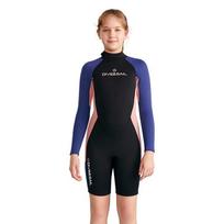 DIVESAIL 2.5mm Kids Girls Wetsuit Snorkeling Surfing Diving Warmth Protection Summer Winter Spring Fall 8Y juoda