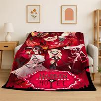 3D Animacinis H-Hazbin Hotel Charlie Flanelinis pledas Minkštas Šiltas Mesti pledas Miegamajam Svetainei Lovai Kelionei Stovyklavimui Iškylai 75x90cm