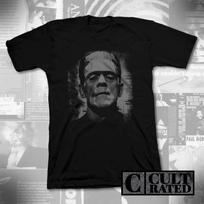 Frankenstein Monster T-Shirt: Boris Karloff Cult Classic, Hand-Printed XL