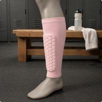 Shin Guard Sleeve Hexagonal Pattern Honeycomb Pullon Sports Protection for Football,